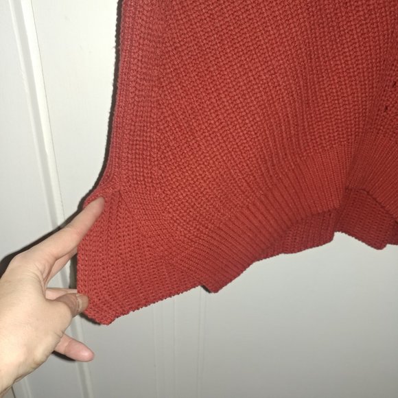 EXPRESS: Rust Orange Sleeveless Knit Sweater Top - Women's Size Large NWT - Picture 4 of 8